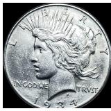 1934 Silver Peace Dollar CHOICE AU