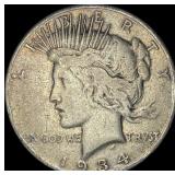 1934-S Silver Peace Dollar ABOUT UNCIRCULATED