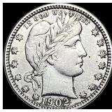 1902-O Barber Silver Quarter CLOSELY  UNCIRCULATE