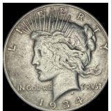 1934-D Silver Peace Dollar CLOSELY UNCIRCULATED