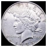 1935 Silver Peace Dollar NEARLY UNCIRCULATED