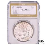 1883-O Morgan Silver Dollar PGA MS66