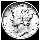 1920-D Silver Mercury Dime CHOICE AU