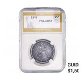 1845 Seated Liberty Half Dollar PGA AU58