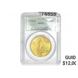 1915-S $20 Gold Double Eagle PCGS MS63