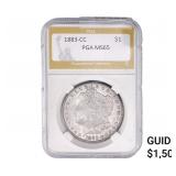 1883-CC Morgan Silver Dollar PGA MS65