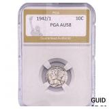 1942/1 Mercury Silver Dime PGA AU58