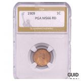 1909 Wheat Cent PGA MS66 RD