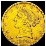 1873 $5 Liberty Head Half Eagle UNCIRCULATED