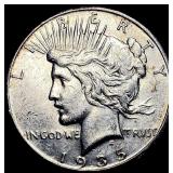 1935 Silver Peace Dollar CLOSELY UNCIRCULATED
