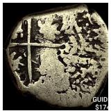 1500s-1600s Spanish Colonial Silver Cob NEARLY UNC