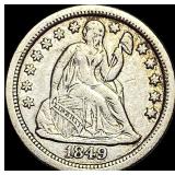 1849-O Silver Seated Liberty Dime CLOSELY  UNCIRC