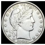 1900 Barber Silver Half Dollar CLOSELY  UNCIRCULA