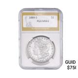 1889-S Morgan Silver Dollar PGA MS61