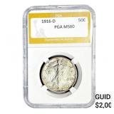 1916-D Walking Liberty Half Dollar PGA MS60