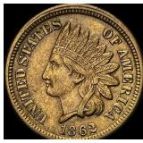 1862 Copper-Nickel Indian Head Cent CLOSELY UNCIRC