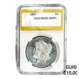 1897 Morgan Silver Dollar PGA MS65 DMPL