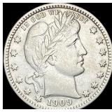 1909-D Barber Silver Quarter CLOSELY  UNCIRCULATE