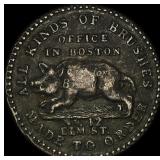 1835 John J. Adams Hard Times Token NEARLY UNCIRCU
