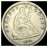 1861 Seated Liberty Quarter NEARLY  UNCIRCULATED