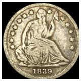 1839 Seated Liberty Half Dime LIGHTLY  CIRCULATED