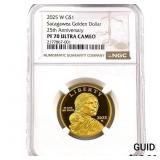2025-W 1/2oz Gold Sacagawea Dollar NGC PF70