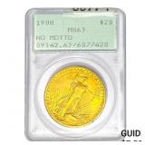 1908 No Motto $20 Gold Double Eagle PCGS MS63