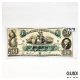 1861 $50 Confederate Sates of America Note