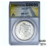 1882-O Morgan Silver Dollar ANACS MS63