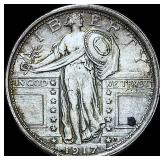 1917 Type 1 Standing Liberty Quarter CHOICE  AU
