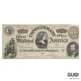 1864 $100 Confederate States of America 6