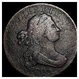 1804 Pln 4 No Stem Draped Bust Half Cent NICELY CI