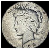 1935 Silver Peace Dollar ABOUT UNCIRCULATED