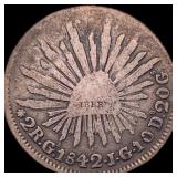 1842-Mo JG Mexico Silver 2 Reales HIGH GRADE