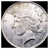 1927 Silver Peace Dollar CHOICE AU