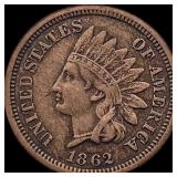 1862 Indian Head Cent NEARLY UNCIRCULATED