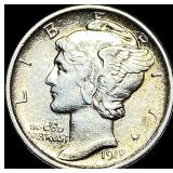 1918-D Silver Mercury Dime CLOSELY  UNCIRCULATED