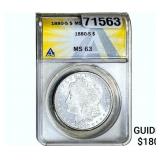 1880-S Morgan Silver Dollar ANACS MS63