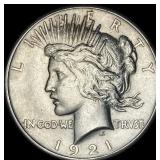 1921 Silver Peace Dollar CLOSELY UNCIRCULATED