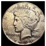 1934 Peace Silver Dollar LIGHTLY CIRCULATED
