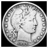 1906 Barber Half Dollar ABOUT UNCIRCULATED