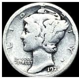 1921 Silver Mercury Dime NICELY CIRCULATED