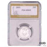 1893 Isabella Silver Quarter PGA MS63