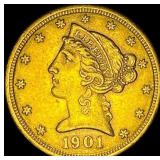 1901-S Gold $5 Half Eagle UNCIRCULATED