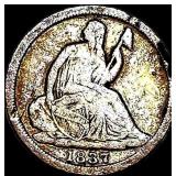 1837 Seated Liberty Half Dime (No Stars)  ABOUT U
