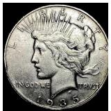1935 Silver Peace Dollar NEARLY UNCIRCULATED