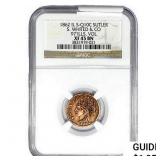 1862 IL Token S-Q10C Sutler NGC XF45 BN Whited&Co