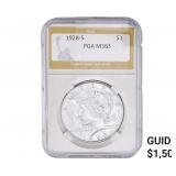 1928-S Silver Peace Dollar PGA MS63