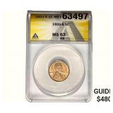 1931-S Wheat Cent ANACS MS63 RB