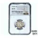 1918-D Buffalo Nickel NGC AU55
